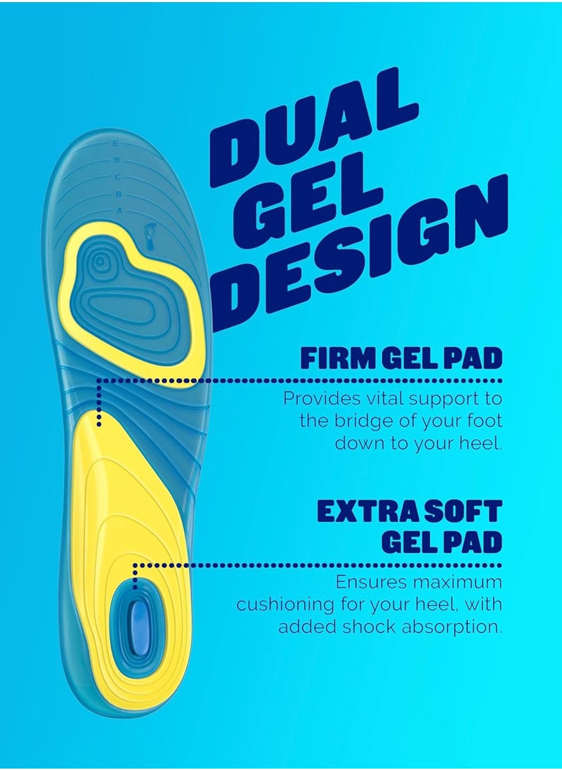 Plan A - Flexible silicone insole with Active Gel technology for daily and sports use. Designed with double gel to absorb shock and reduce excess pressure during walking and daily activities, providing all-day comfort and support - Image 1