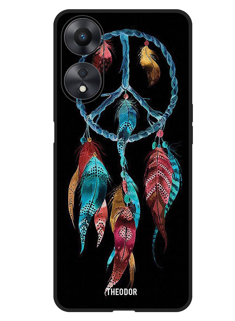 Theodor Protective Case Anti Scratch Shock Proof Bumper Cover For Oppo F23 5G Wind Charm Blue - Image 1