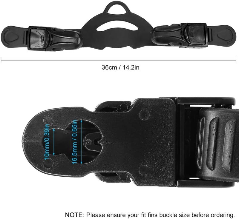 Fins Strap Universal Adjustable Fins Replacement Buckle Strap for Diving - Image 2