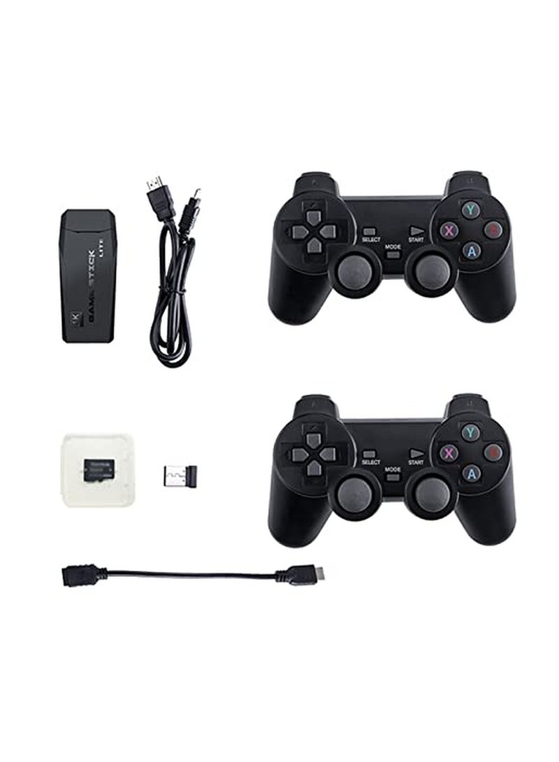 Game Stick Console With Dual 2.4G Wireless Controllers Connect TV High-definition Output With 64G Card 10000 Games USB - Image 1