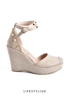 LIFESTYLISH Sn-W4- Shose Heel Wedges -Beige  - Image 3