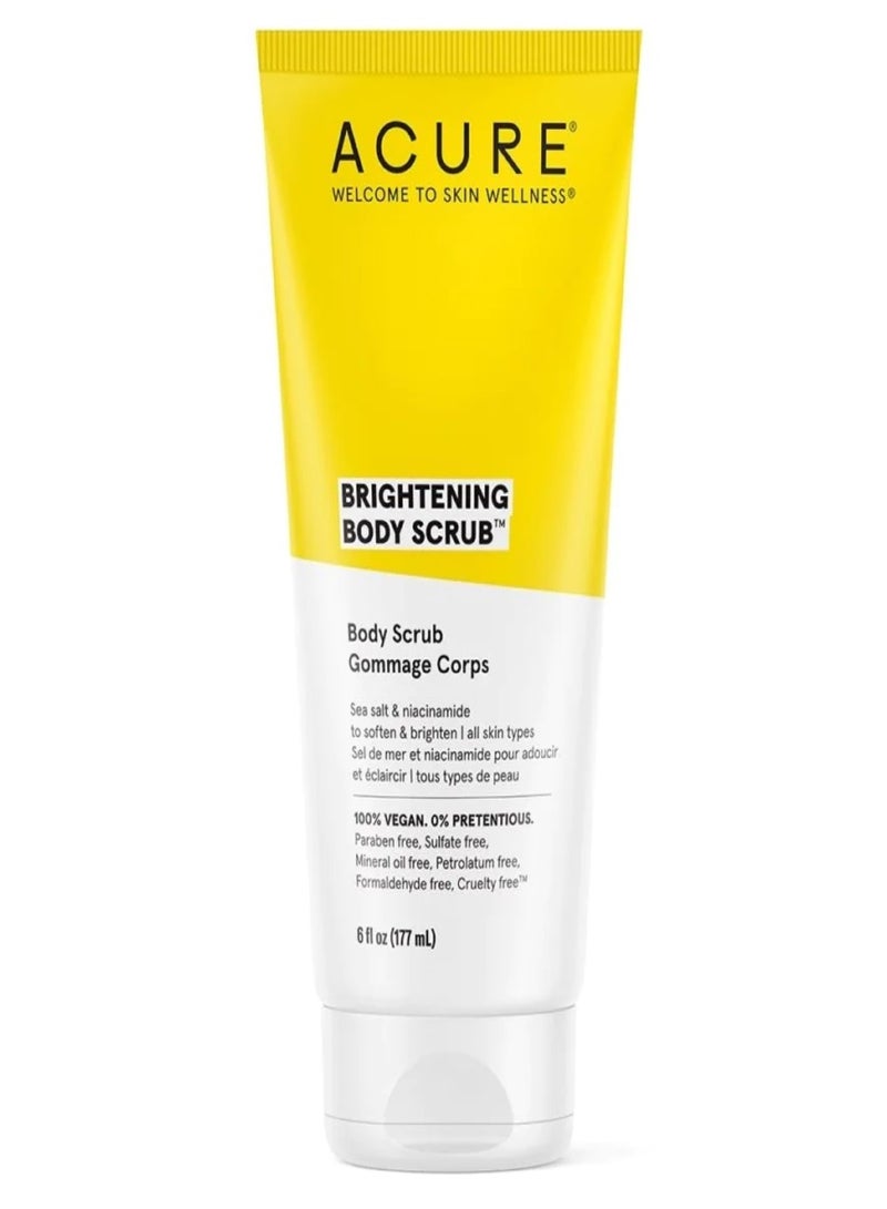 أكيور مقشر تفتيح الجسم | نباتي 100% | لمظهر أكثر إشراقًا | ملح البحر والنياسيناميد (فيتامين B3) | يفتح ويجدد شبابه | لجميع انواع البشرة