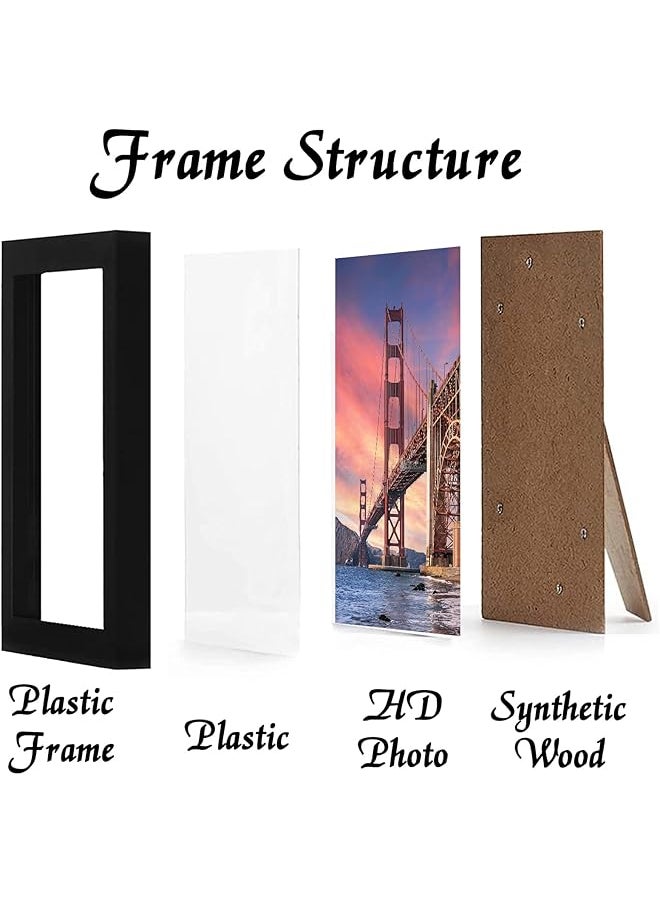 6 Sets 8X12 Picture Frame Frames For 8 X 12 Canvas Collage Photo Poster Certificate Wall Gallery High Transparent Horizontal Or Vertical Black 8 By 12