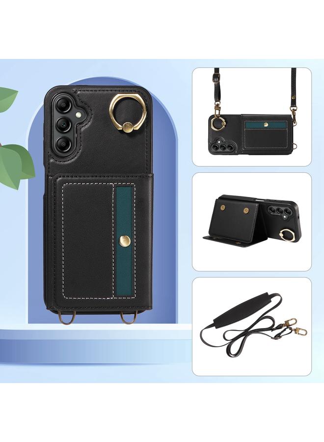 S-TOP Case For Samsung Galaxy A15 Crossbodys Wallet Bag Ring Holder Leather Phone Case - Image 2