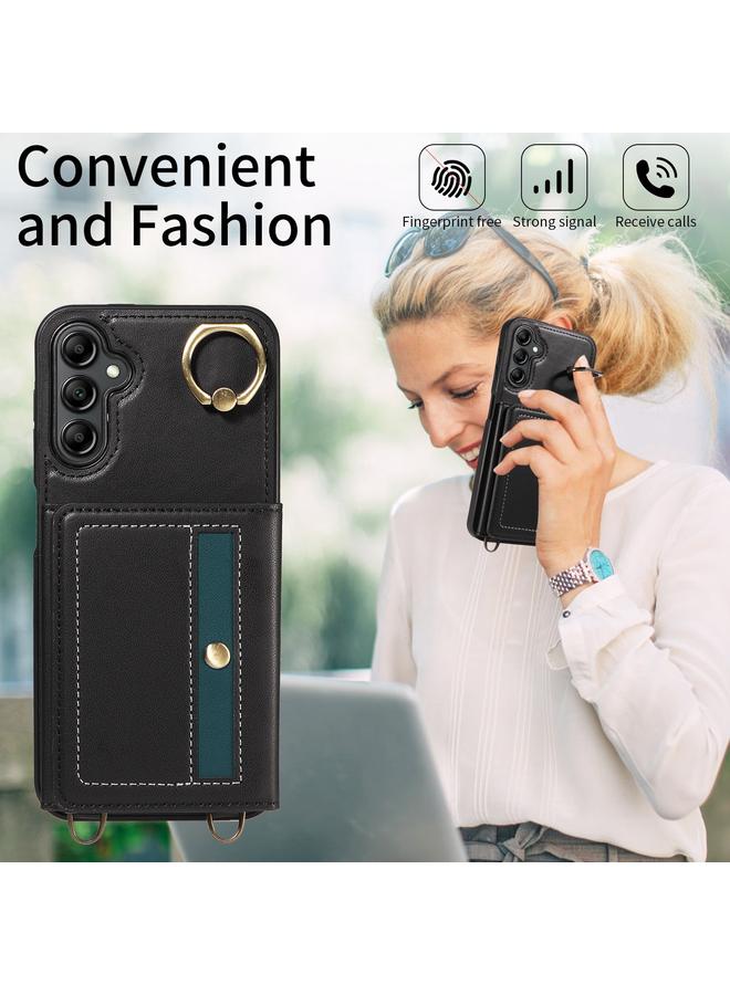 S-TOP Case For Samsung Galaxy A15 Crossbodys Wallet Bag Ring Holder Leather Phone Case - Image 3