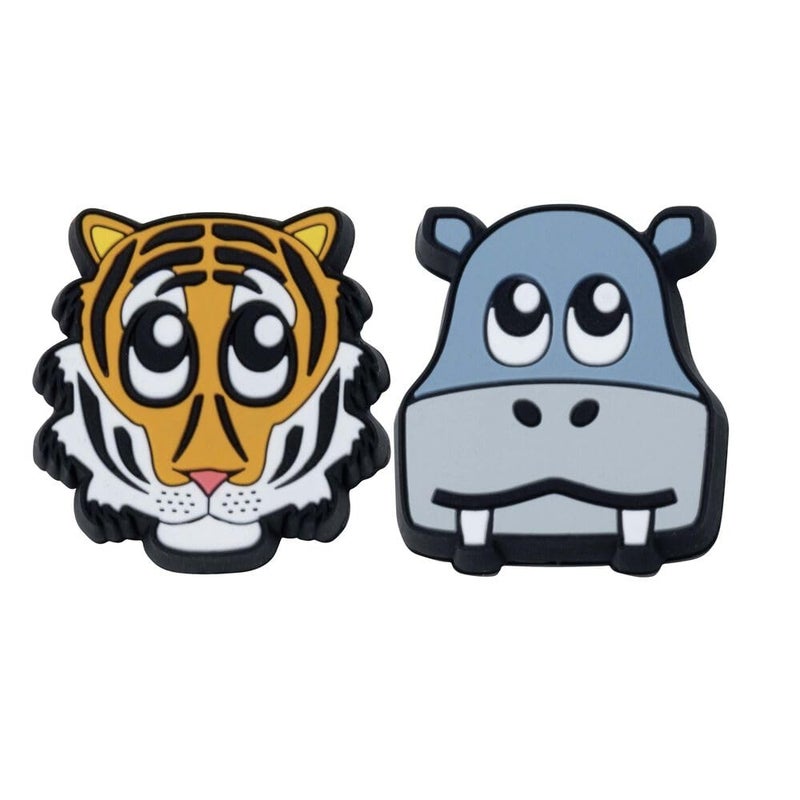 Gamma Sports Zoo Damps Vibration Dampeners (2-Pack), Hippo/Tiger,Multi Color - Image 5