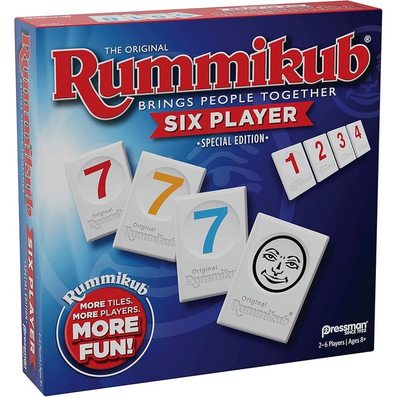 Pressman Rummikub Six Player Edition - The Classic Rummy Tile Game - More Tiles and More Players for More Fun! by, Blue - Image 5