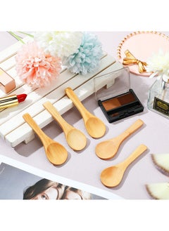 Patelai 36 Pieces Small Wooden Spoons Wooden Makeup Spatulas Wooden Cosmetic Spoons Mini Nature Wooden Beauty Scoop For Women Girls Mixing Makeup Facial Cosmetic Skin Care  - Image 4
