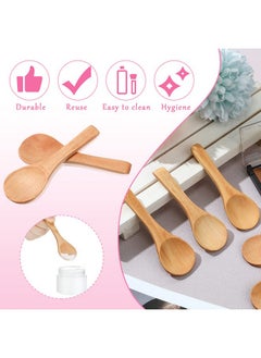 Patelai 36 Pieces Small Wooden Spoons Wooden Makeup Spatulas Wooden Cosmetic Spoons Mini Nature Wooden Beauty Scoop For Women Girls Mixing Makeup Facial Cosmetic Skin Care  - Image 3