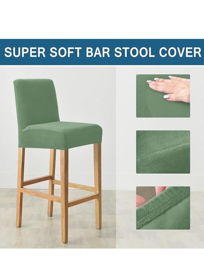 general 2-piece bar stool set, elastic and detachable cover for bar counter dining chairs, protective cover for short-backed chairs  - Image 3