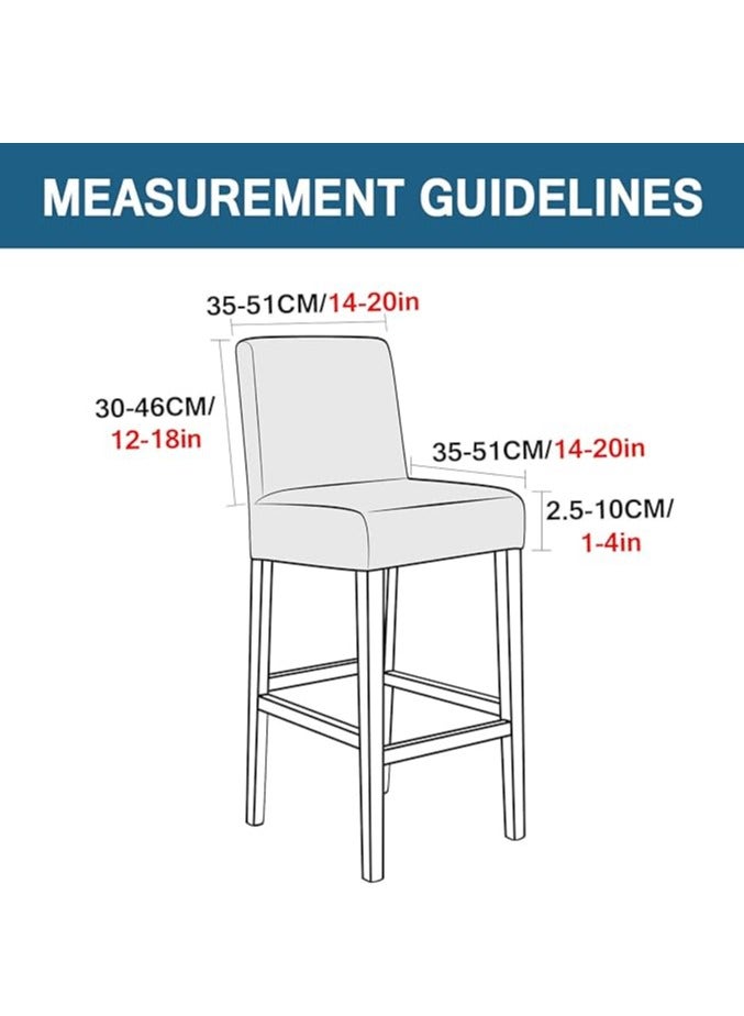 general 2-piece bar stool set, elastic and detachable cover for bar counter dining chairs, protective cover for short-backed chairs  - Image 5