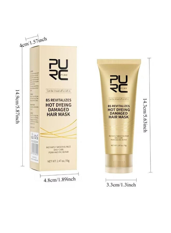 بورك قناع الشعر PURC No-Steam No-Wash للشعر التالف والمصبوغ، سريع المفعول، 2 × 70 جم - Image 4