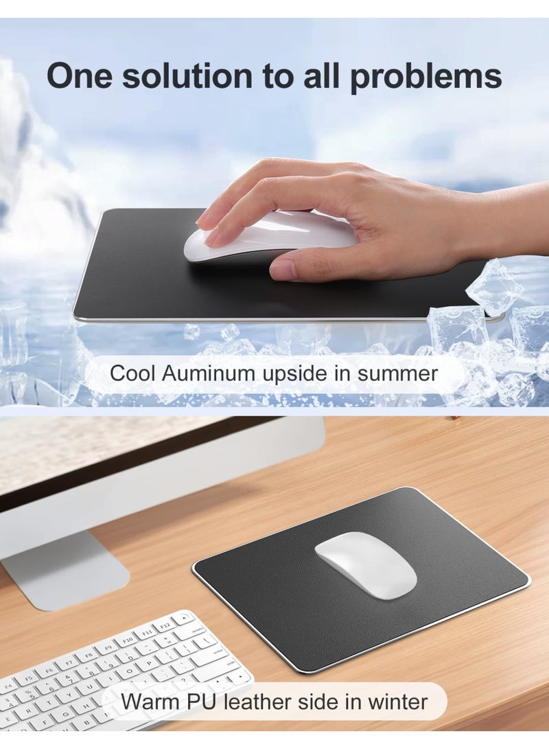 Vaydeer Mouse Pad Premium Hard Metal Aluminum Mousepad Double Side Waterproof Ultra Smooth Mouse Pad for Fast and Accurate Mouse Control for Office and Gaming, 9.05 * 7.08 Inch - Image 4