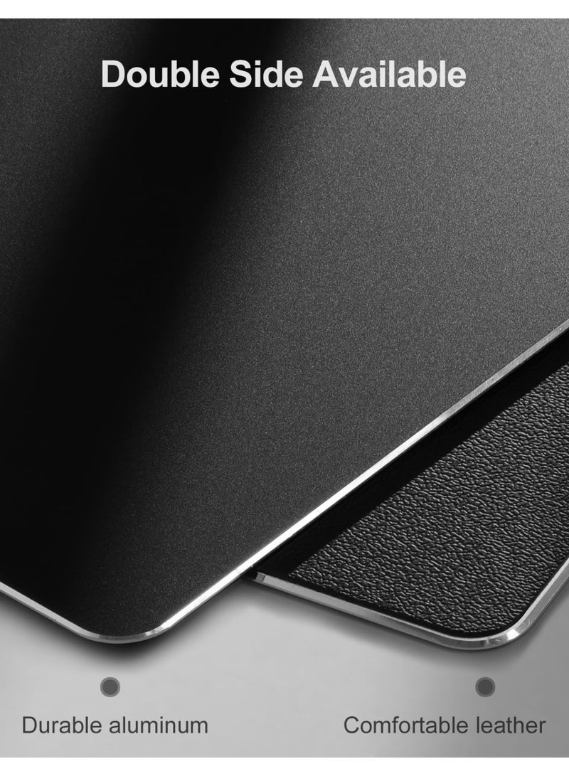 Vaydeer Mouse Pad Premium Hard Metal Aluminum Mousepad Double Side Waterproof Ultra Smooth Mouse Pad for Fast and Accurate Mouse Control for Office and Gaming, 9.05 * 7.08 Inch - Image 2