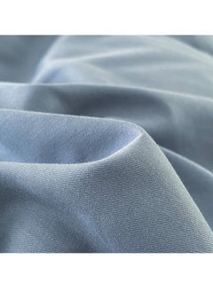 AROAQ Bed Cover Set, Soft Luxurious Pure Bedsheet Set, Long-staple Cotton Simple Solid Color Bed Sheet Quilt Cover Bedding Twill Cotton Set, ( Van star blue color, 1.8m fitted sheet set of four)  - Image 3