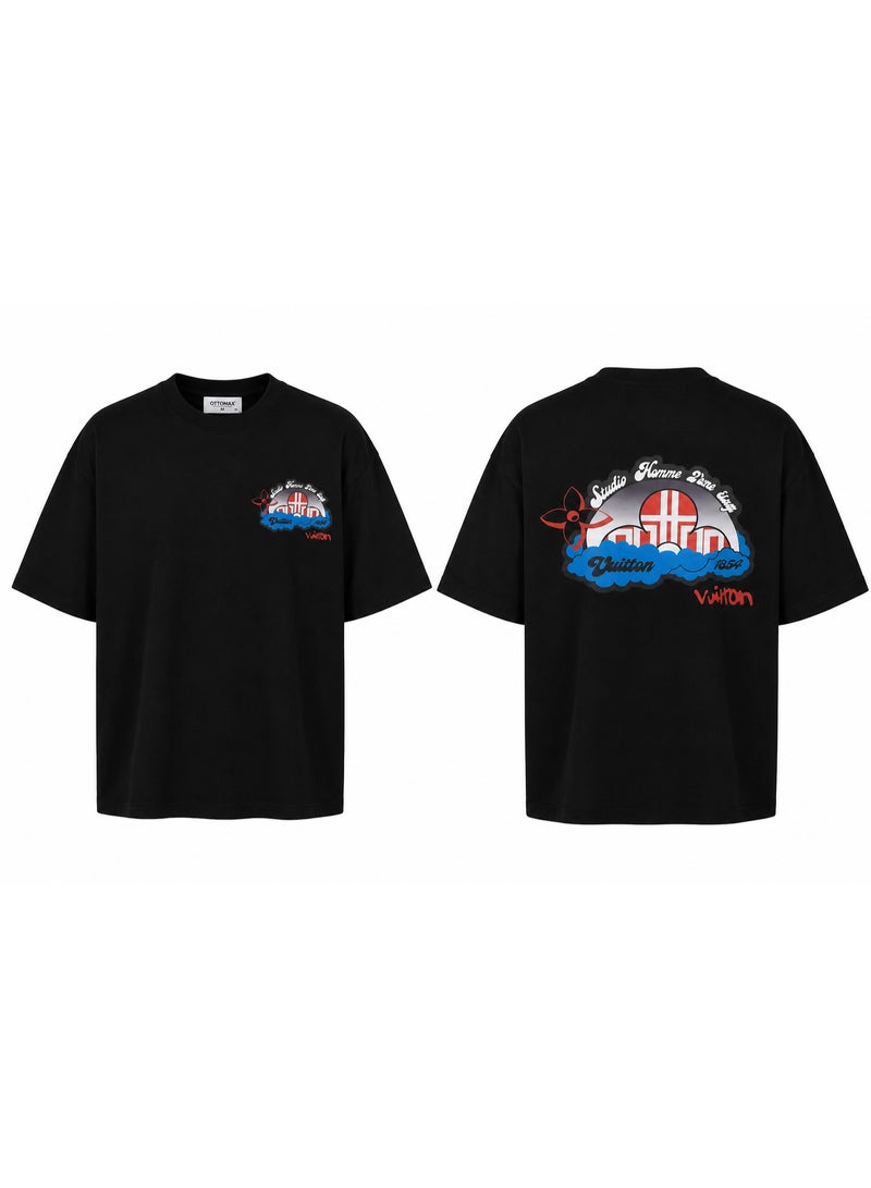 Oversized Black City Graphic T-Shirt Streetwear - Image 3