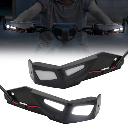 VEISUTOR Handguards Lights for Can Am Ryker, Black Aluminum Hand Guards Hand Shield Protector LED Lights Kit for Can-Am Ryker 600 900 Sport & Ryker Rally Edition All Models, Replace #219400998 - Image 1