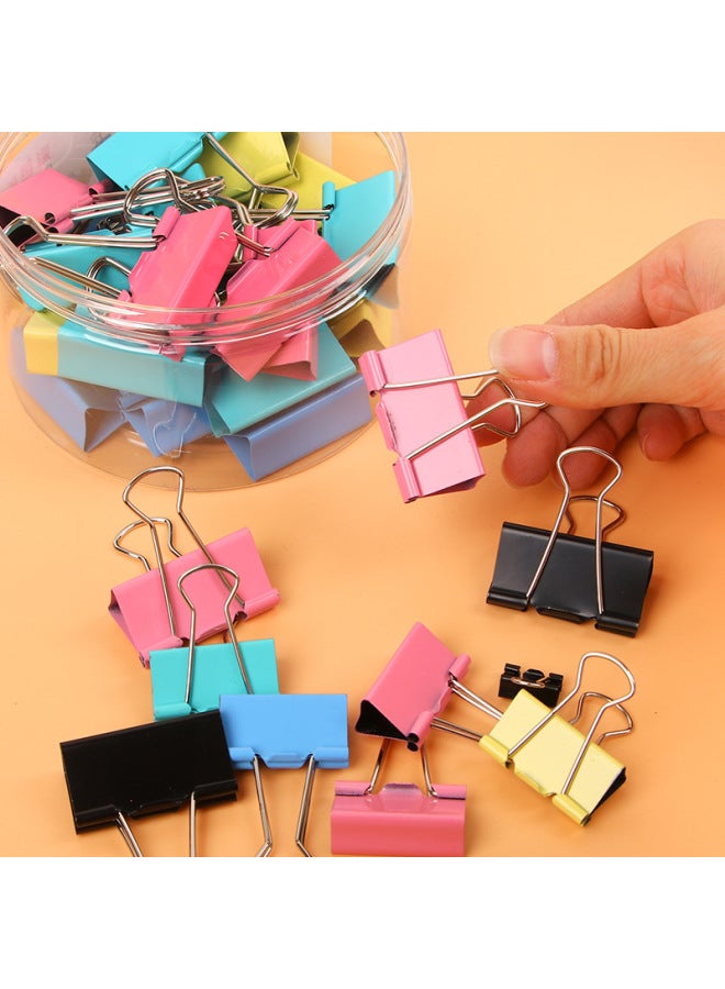 FEIYI Office Color Long Tail Clip Data Clip Black Dovetail Clip Large And Small Metal Bill Clip Stationery - Image 2