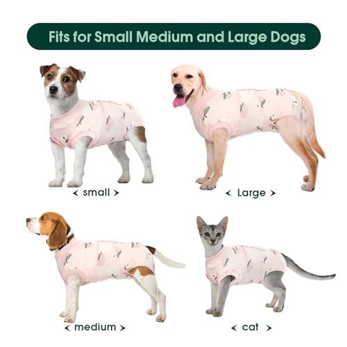 Kuoser Recovery Suit for Dogs Cats After Surgery, Professional Pet Recovery Shirt Dog Abdominal Wounds Bandages, Substitute E-Collar & Cone,Prevent Licking Dog Onesies Pet Surgery Recovery Suit - Image 3