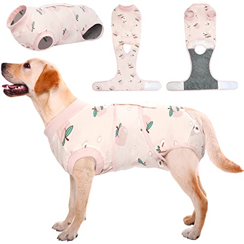 Kuoser Recovery Suit for Dogs Cats After Surgery, Professional Pet Recovery Shirt Dog Abdominal Wounds Bandages, Substitute E-Collar & Cone,Prevent Licking Dog Onesies Pet Surgery Recovery Suit - Image 1