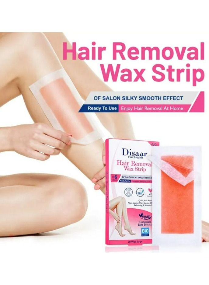 ديسار شرائط الشمع لإزالة الشعر من الخيار والمريمية تستخرج 20 شريحة شمعية - Image 2