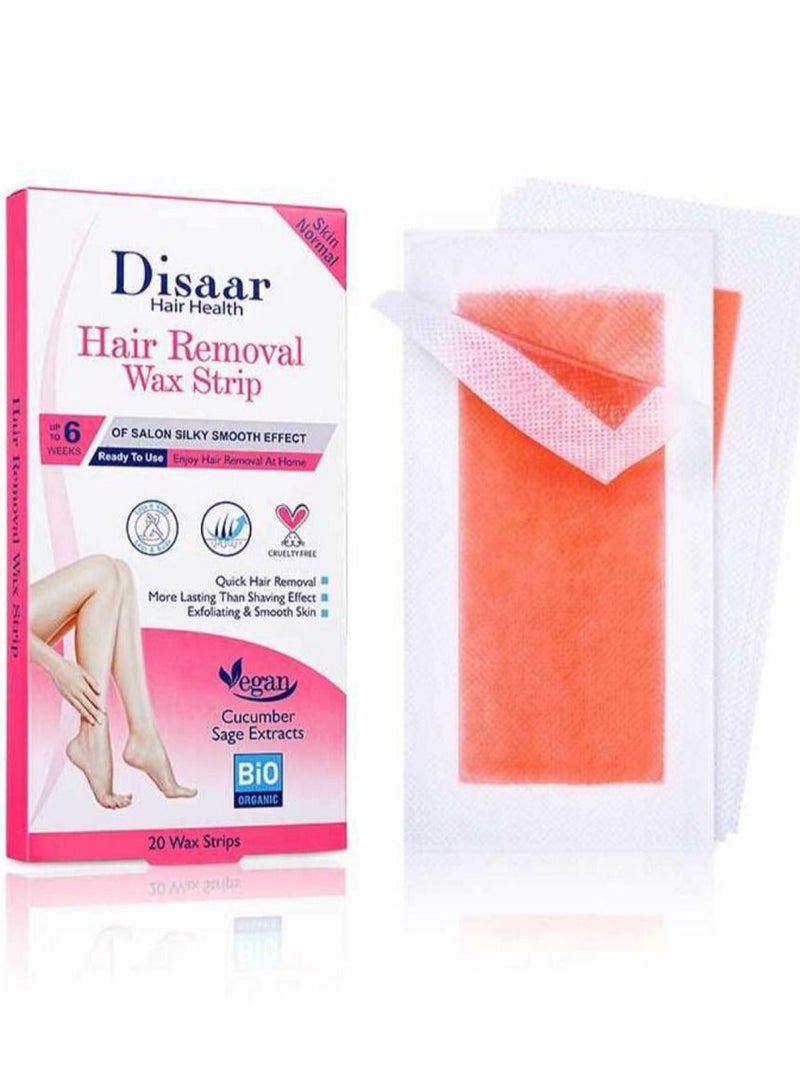 ديسار شرائط الشمع لإزالة الشعر من الخيار والمريمية تستخرج 20 شريحة شمعية - Image 1