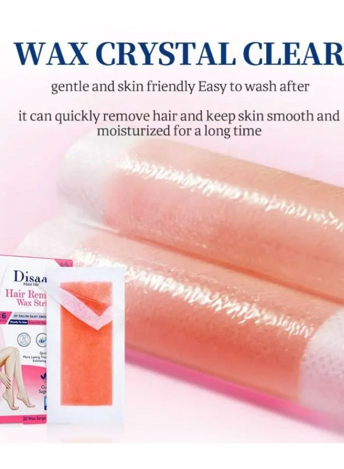 ديسار شرائط الشمع لإزالة الشعر من الخيار والمريمية تستخرج 20 شريحة شمعية - Image 5