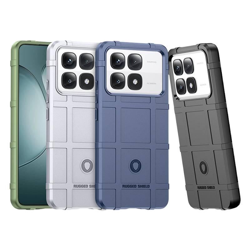 غطاء واقي بسيليكون لـ Redmi Note 14 Pro مع مقاوم للصدمات وحماية من السقوط مع مقاوم للصدمات مع حامل قائم مع مغناطيس قوي باللون Cyan مغناطيسي بوظيفة حامل من السيليكون باللون الأحمر - Image 2