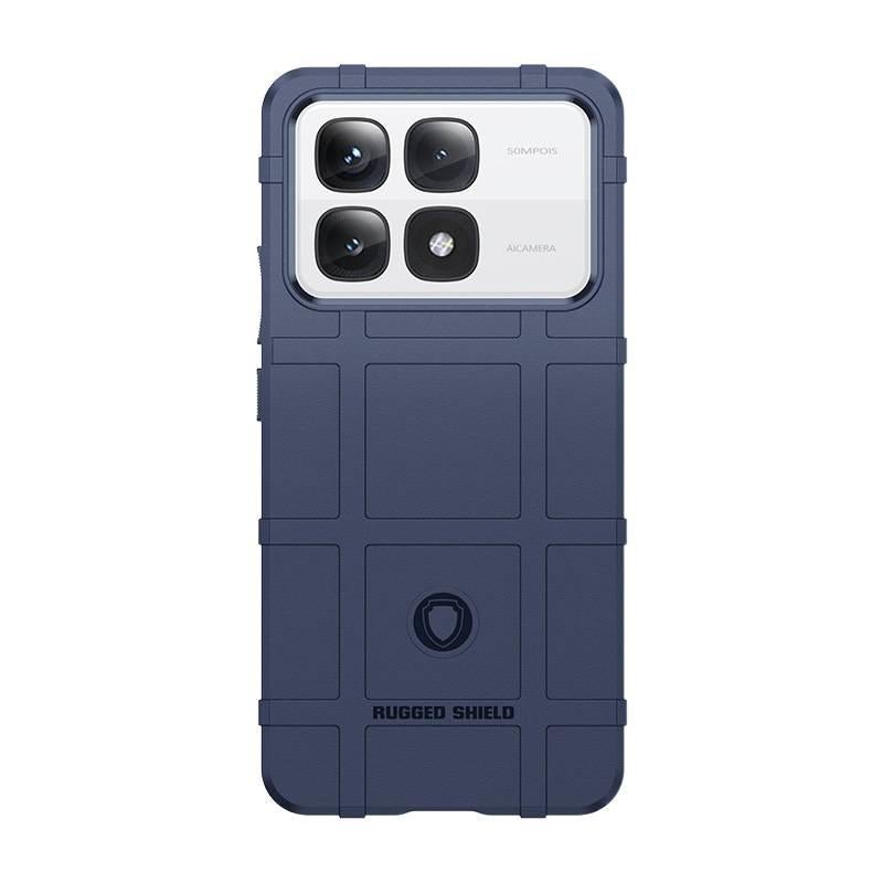 غطاء واقي بسيليكون لـ Redmi Note 14 Pro مع مقاوم للصدمات وحماية من السقوط مع مقاوم للصدمات مع حامل قائم مع مغناطيس قوي باللون Cyan مغناطيسي بوظيفة حامل من السيليكون باللون الأحمر - Image 1