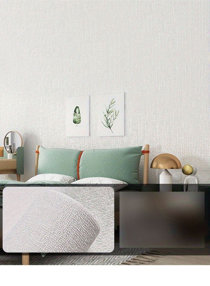 EzzySo ورق جدران ثلاثي الأبعاد 10م ورق جدران لفة واحدة ذاتية اللصق مقاوم للماء ورق جدران سميك ملصق تغطية الجدران للاستخدام الداخلي في المطبخ والسقف والجدران عازل للرطوبة وعازل للصوت لوح جدران أبيض 10م × 50سم × 2مم - Image 2