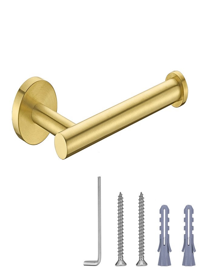 Nolimas Gold Toilet Paper Holder SUS304 Stainless Steel Half Open Round Wall Mounted Anti Rust Bathroom Hotel 5 inch TP Holder Kitchen Washroom Brushed PVD Zirconium Gold Tissue Roll Dispenser - Image 1