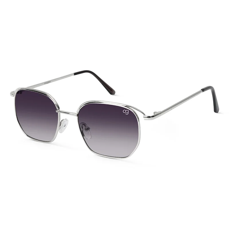 Woggles UV- Protected  Black Hexagonal Sunglasses