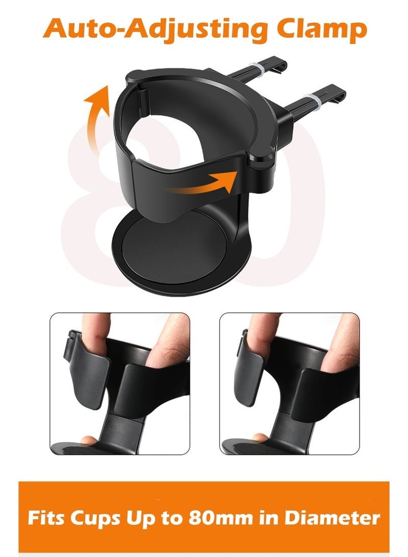 فيو 🚗حامل أكواب السيارة 💧منفذ تهوية عالمي ضد الماء 🔧قابل للتعديل وثابت للمشروبات والقهوة والماء والعصائر – مناسب لمعظم السيارات وSUV - Image 2