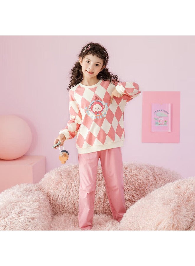 Fenton Fenteng Children's Pajamas For Girls, Pure Cotton Spring Season, Big Girls Can Wear Outside, Girls' Loungewear Q9x24790047 - Image 1