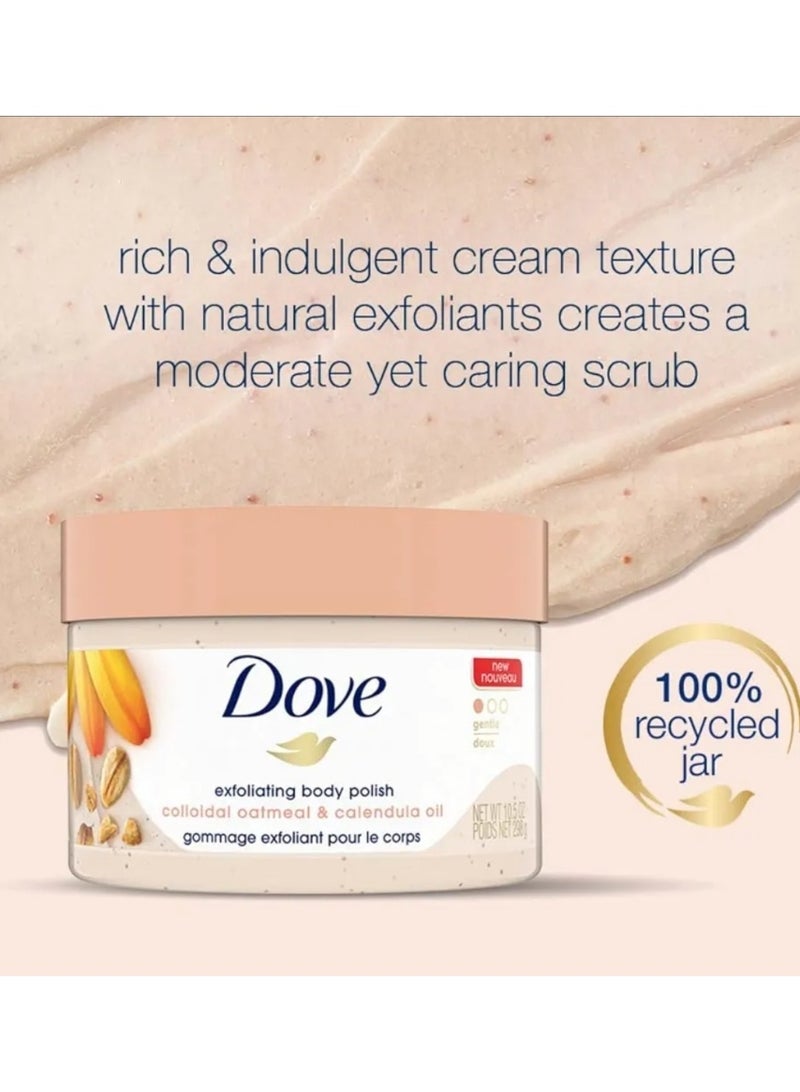 Dove (DOVE)exfoliting body polish colloidal oatmeal&calendula oil 298g - Image 2