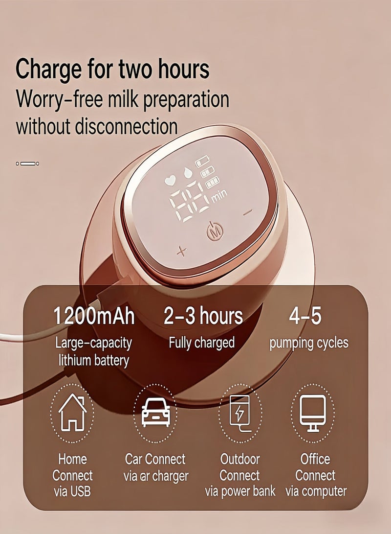 مضخة ثدي كهربائية محمولة مريحة للاستخدام بدون استخدام اليدين مع شاشة LED 3 أوضاع 9 مستويات - Image 3