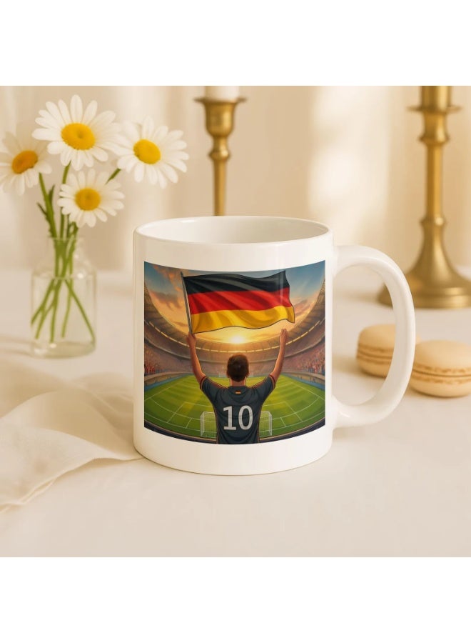RYN Germany Football Fan Ceramic Mug - Stadium Scene Soccer Supporter Gift - Image 2