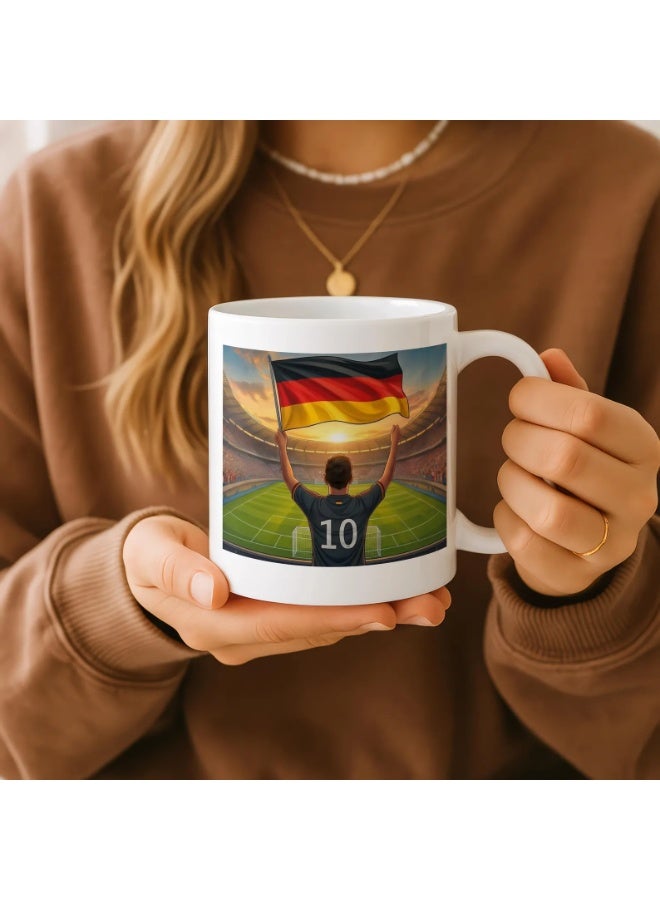 RYN Germany Football Fan Ceramic Mug - Stadium Scene Soccer Supporter Gift - Image 3