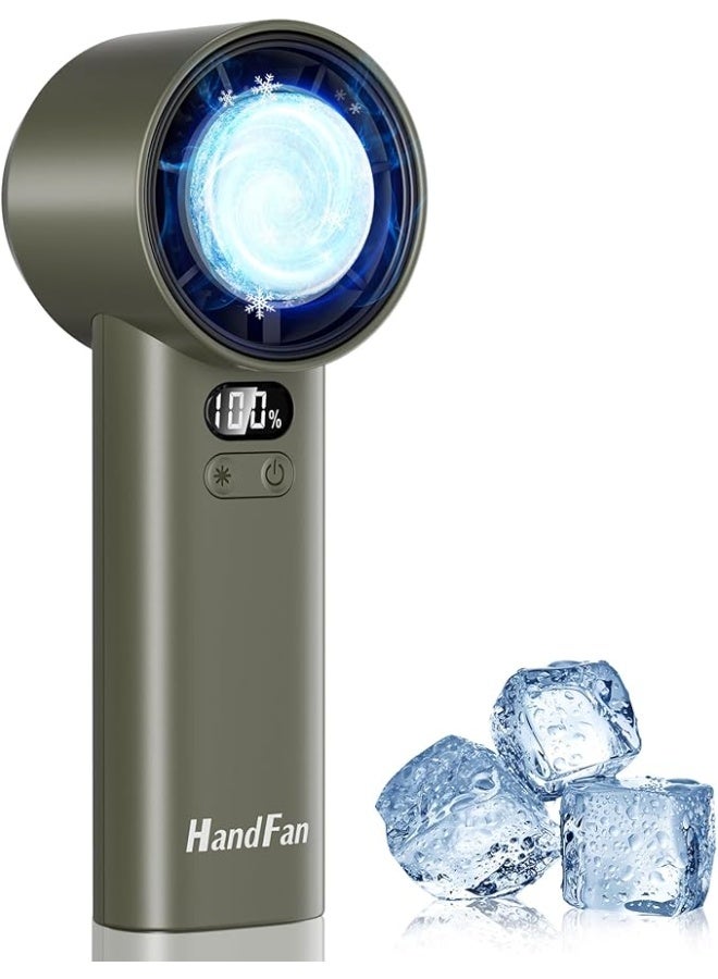 HandFan 5200mAh High Speed Handheld Turbo Fan, 13000 RPM Powerful Cooling Ice Fan, Portable Mini Fans Rechargeable, 1-100 Speeds Adjustable, for Summer Beach Travel Concerts, Gifts for Women - Image 1