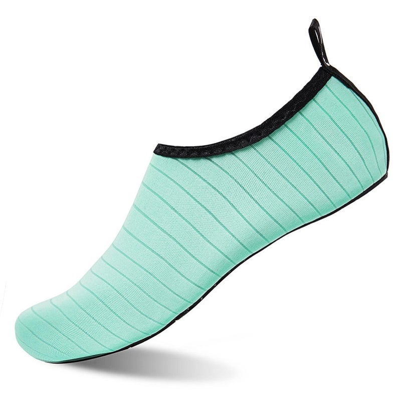 WateLves Womens and Mens Kids Water Shoes Barefoot Quick-Dry Aqua Socks for Beach Swim Surf Yoga Exercise (TW.Green, L) - Image 1
