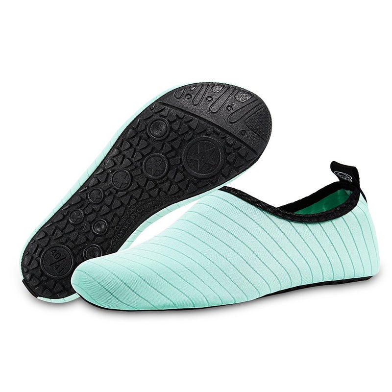 WateLves Womens and Mens Kids Water Shoes Barefoot Quick-Dry Aqua Socks for Beach Swim Surf Yoga Exercise (TW.Green, L) - Image 2