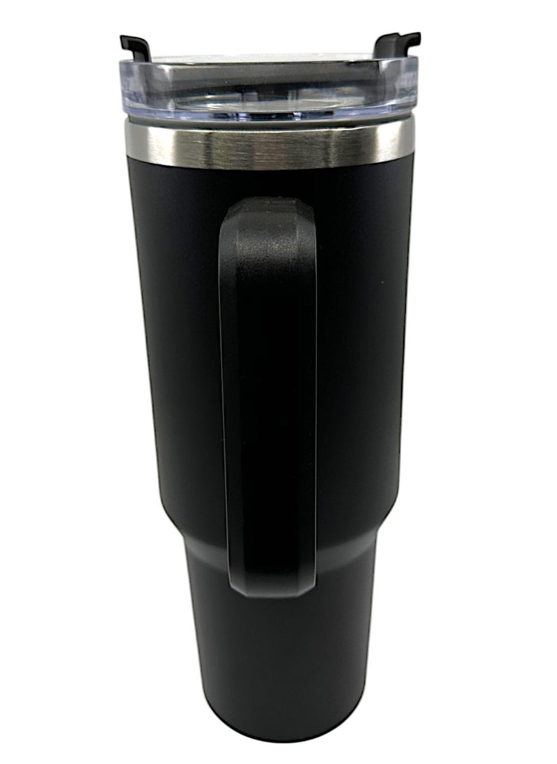 YOLO Hot and Cold Stainless Steel Flow State Vacuum Insulated Tumbler with Lid and Straw for Water, Iced Tea or Coffee, Smoothie, and More, Cream -Black, Size -40oz or 1.20Liters  - Image 3