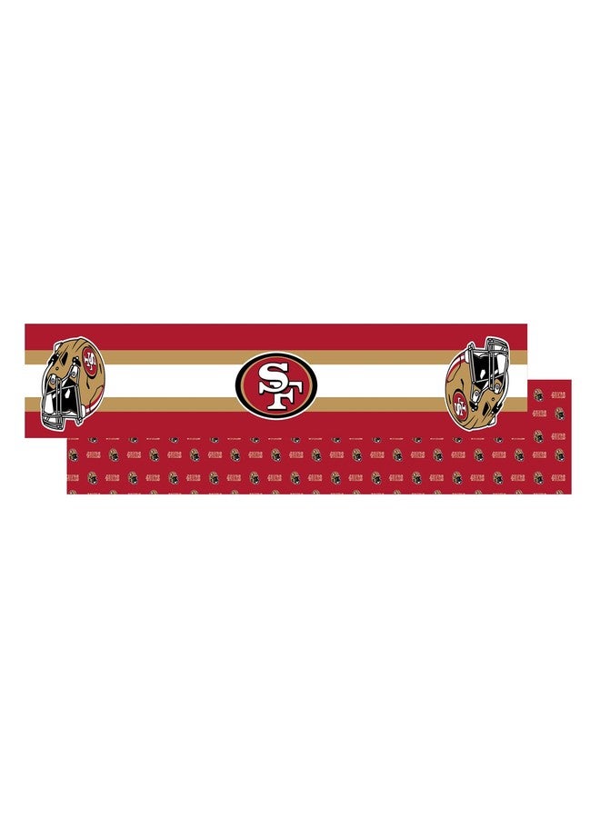 Proformance Home NFL San Francisco 49ers Big Logo Repeat 2-Sided Place Mat & Table Runner Set - Image 2