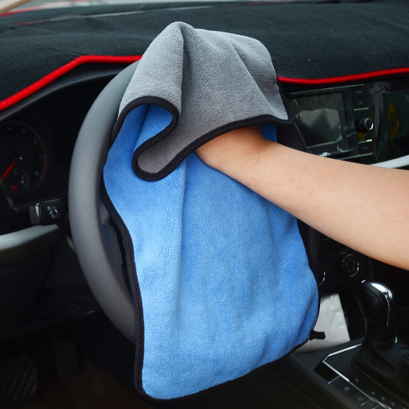 Wipe car wash towel absorbent lint-free non-deerskin double-sided thickened quick-drying glass seamless special car cloth - Image 1