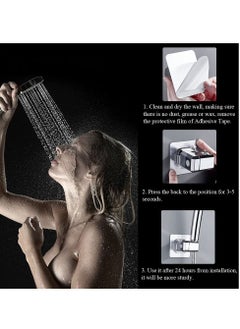 KASTWAVE Shower Head Holder, No Drilling 360° Adjustable Paste Wall Mount Bracket, Bathroom Accessories Handheld Rain Shower Stand  - Image 3