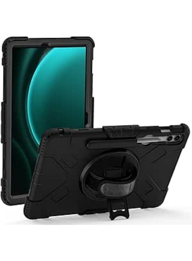 Case Compatible with Samsung Galaxy Tab S9 FE Plus 2023 12.4 inch (SM-X610/X616), Shockproof Case with Rotating Kickstand Hand Strap Pen Holder Shoulder Belt for Tab S9 FE+  - Image 1