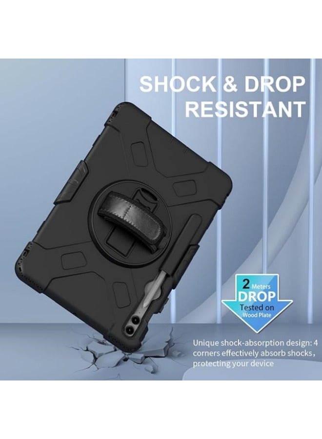 Case Compatible with Samsung Galaxy Tab S9 FE Plus 2023 12.4 inch (SM-X610/X616), Shockproof Case with Rotating Kickstand Hand Strap Pen Holder Shoulder Belt for Tab S9 FE+  - Image 5