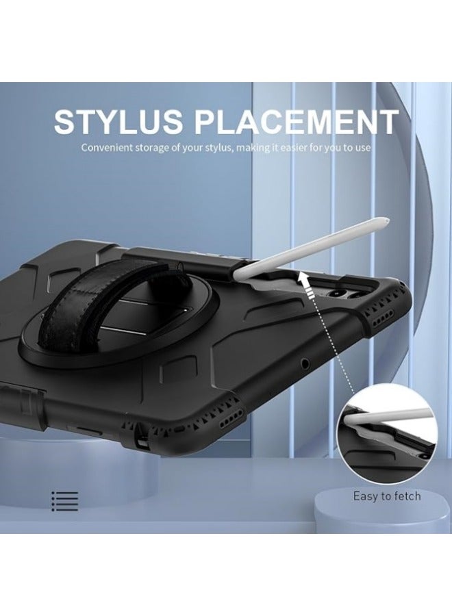 Case Compatible with Samsung Galaxy Tab S9 FE Plus 2023 12.4 inch (SM-X610/X616), Shockproof Case with Rotating Kickstand Hand Strap Pen Holder Shoulder Belt for Tab S9 FE+  - Image 4