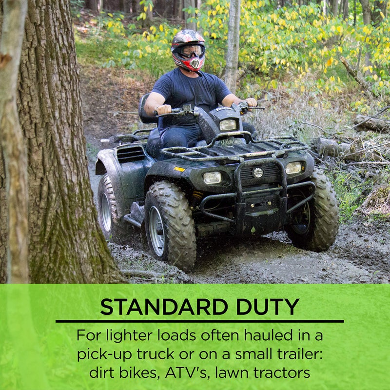 SMARTSTRAPS سمارت سترابس - 101W كواد ويندر حزام ربط مبطن بطول 14 قدم، أخضر (4 حزمة) - علبة تخزين ذاتية التحميل مسجلة ببراءة اختراع - قوة كسر 1,500 رطل، حمولة عمل آمنة 500 رطل - لنقل الأحمال الأخف مثل ATV، جزازات العشب والمزيد - Image 2