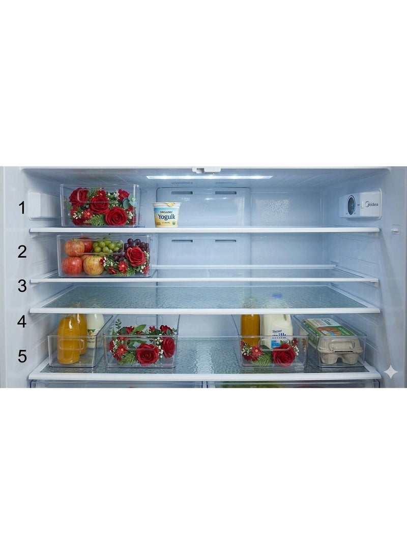 Premium Tempered Glass Replacement Shelf for Midea Refrigerators – High-Durability Upper Fridge Rack with Reinforced Spill-Guard Frame – Original Factory Fit - Image 1